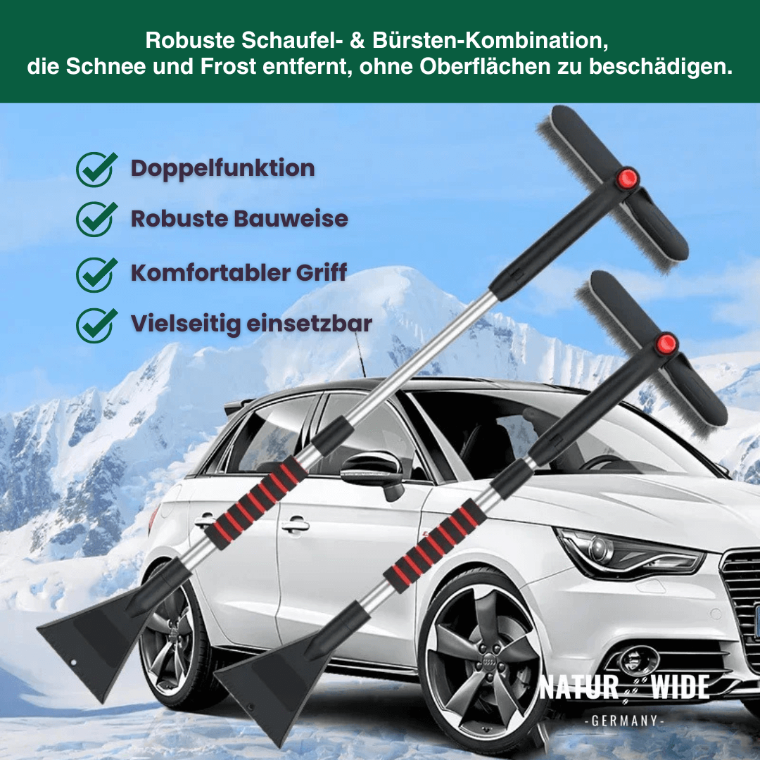 Teleskop-Schneebürste mit Eiskratzer, 2-in-1 – Ansicht 6