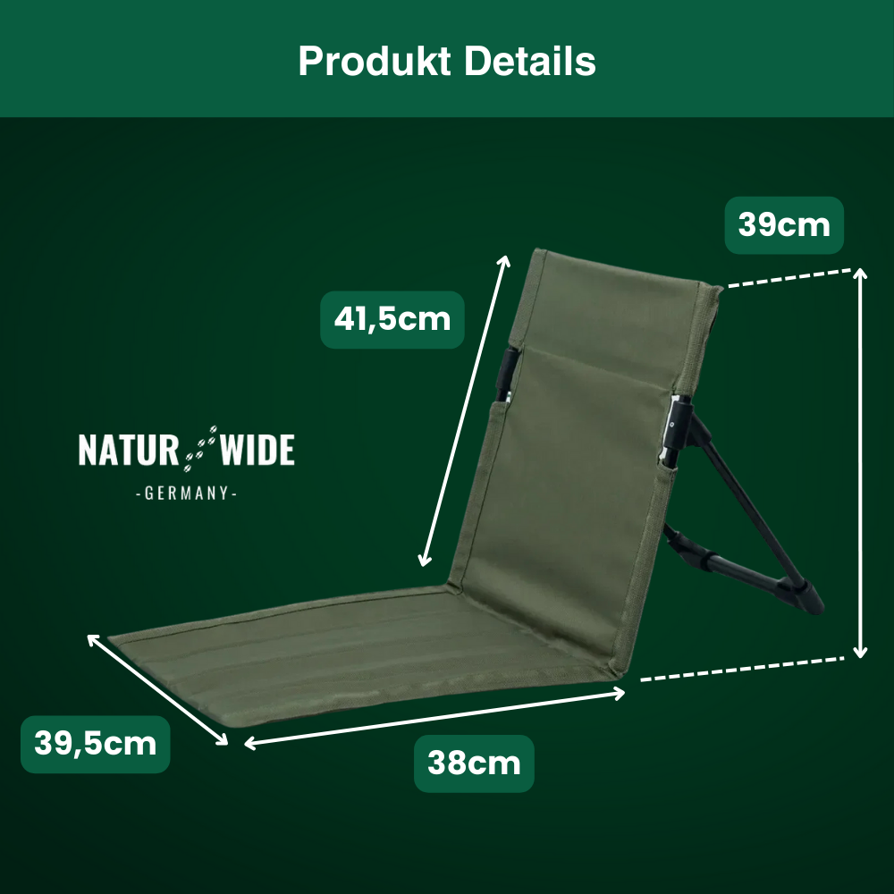 SitzFix Bodenstuhl mit Rückenlehne, nur 500 g – Ansicht 6