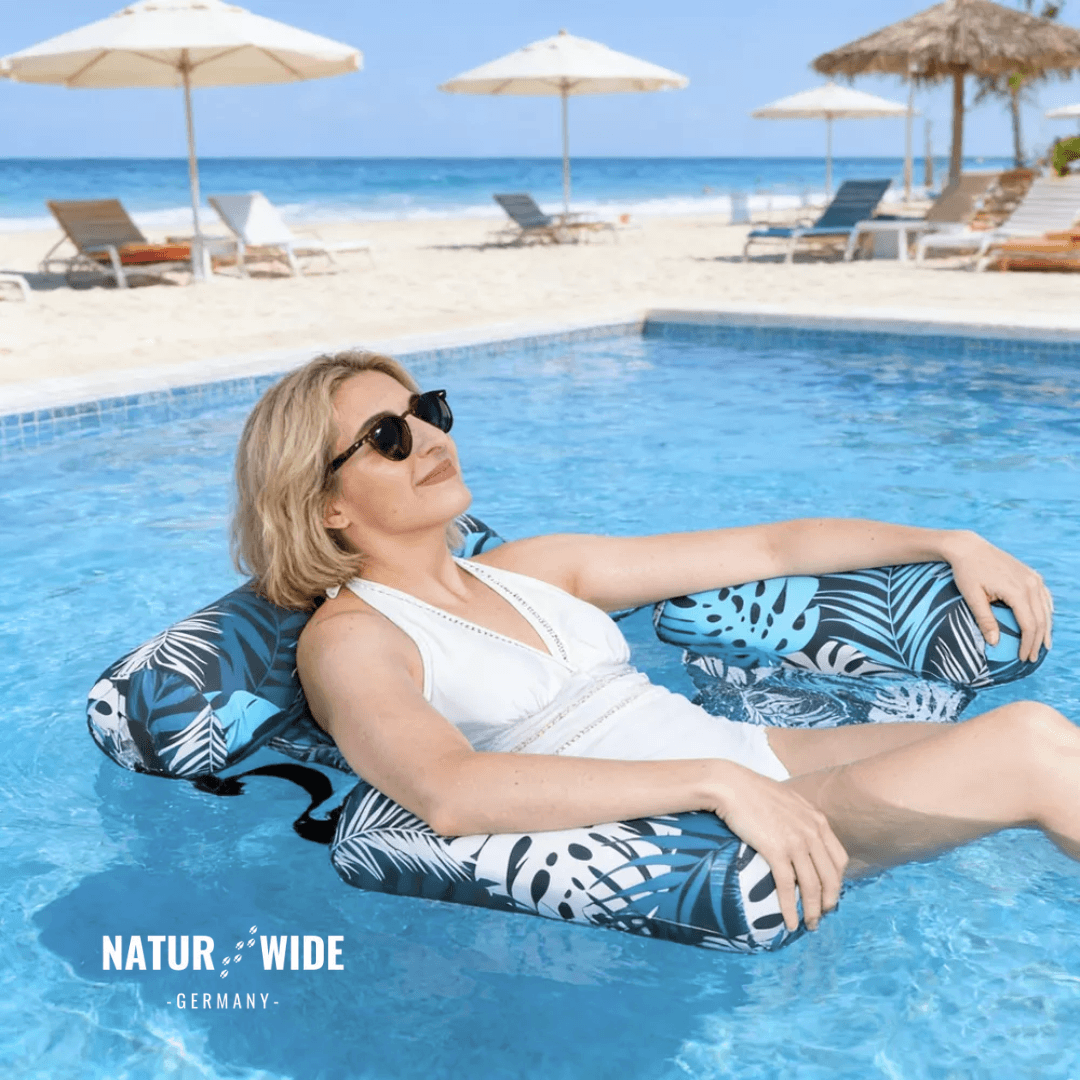Aufblasbare Pool-Hängematte mit Kopfstütze – Ansicht 6