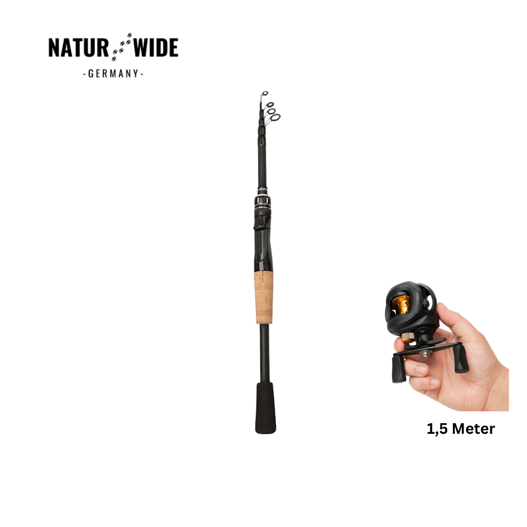 Teleskop-Angelrute aus Carbon, 1,5–2,4 m – Ansicht 13