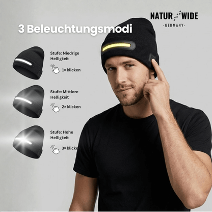 LED-Mütze mit Licht, USB-Akku, unisex – Ansicht 7