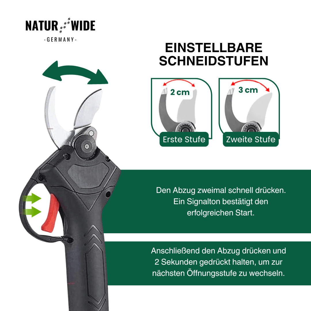 Akku-Astschere bis 30 mm mit 2 Akkus & Koffer – Ansicht 2