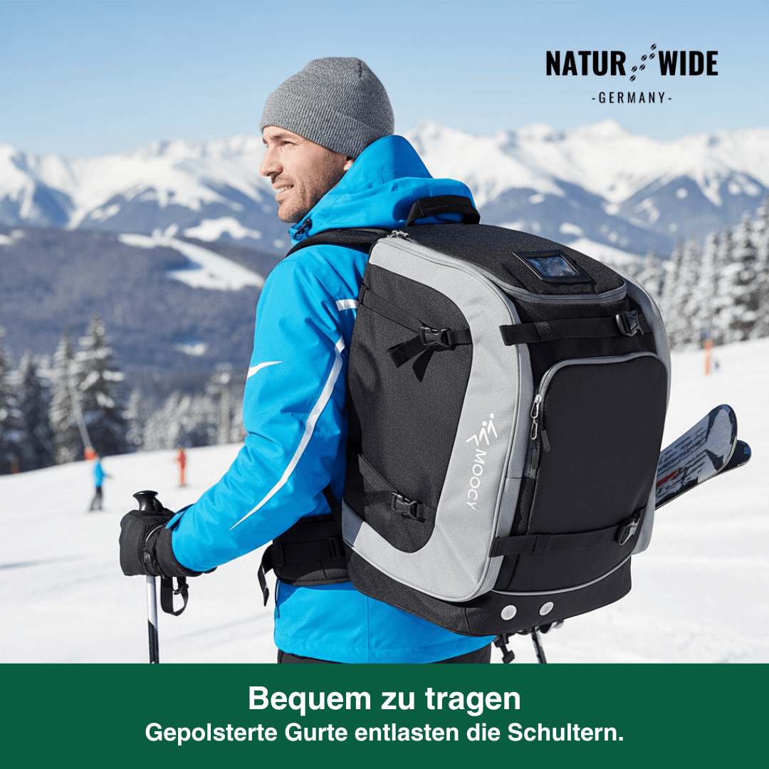 Skischuh-Rucksack 65 L für Stiefel, Helm & Ski – Ansicht 2