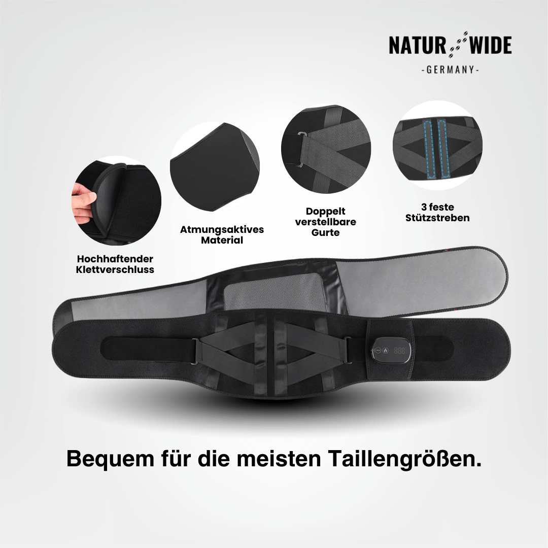 Massagegürtel mit Wärme, Vibration und Rotlicht – Ansicht 2