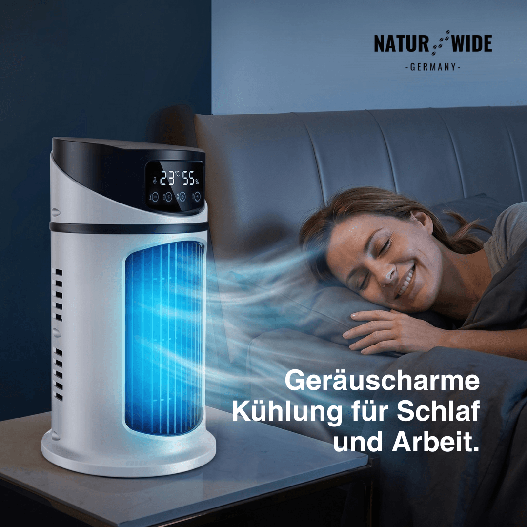 Mini-Luftkühler mit USB, Ventilator & Befeuchter – Ansicht 5