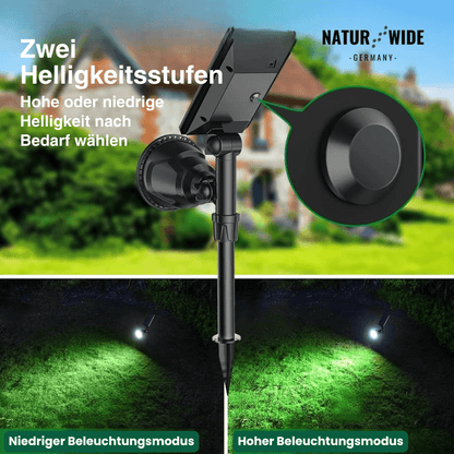 Solar-Gartenstrahler 2er-Set, IP65, verstellbar – Ansicht 2