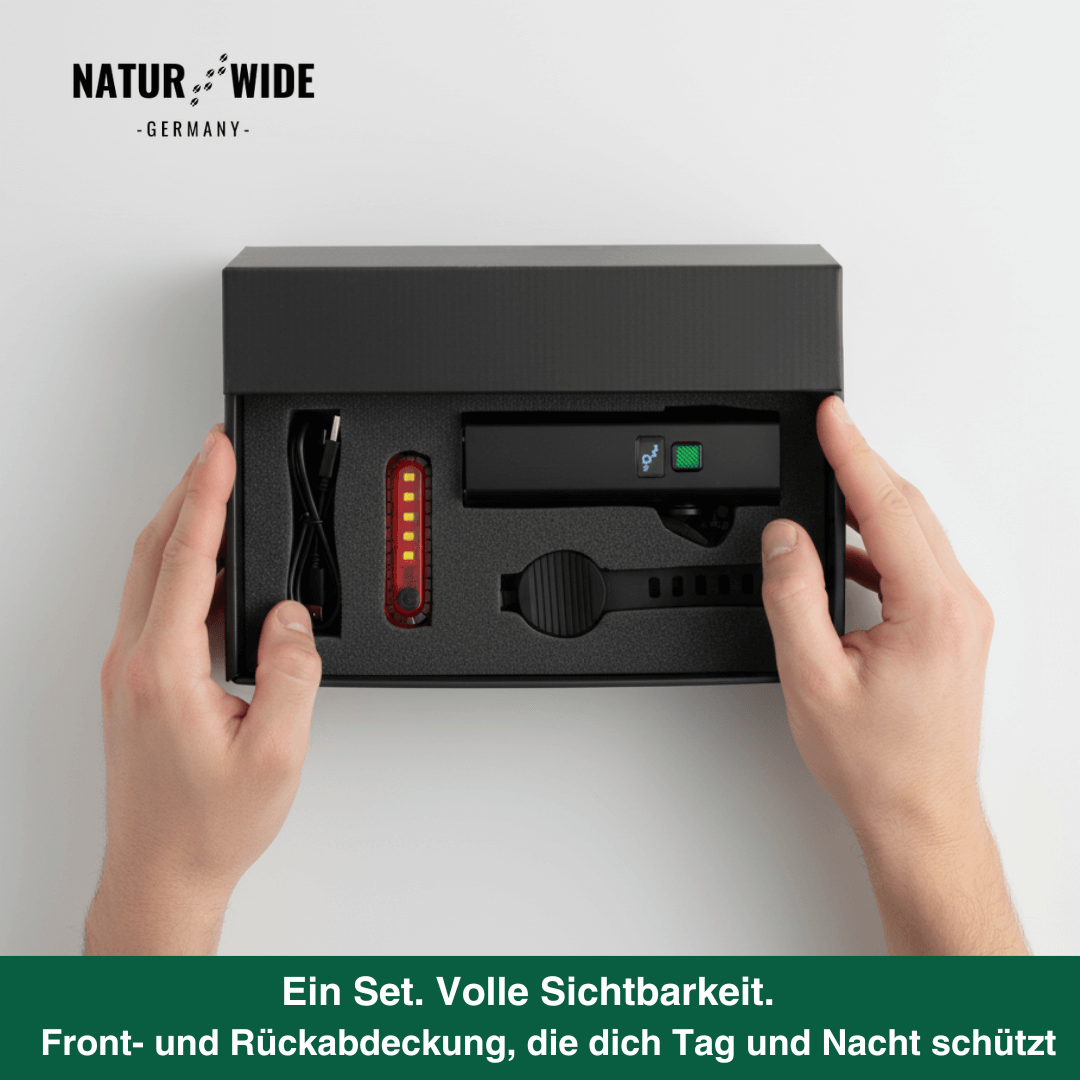 Fahrradlicht-Set mit 1200-Lumen-Frontlicht – Ansicht 10