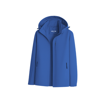 Leichte Regenjacke, 10.000 mm, abnehmbare Kapuze – Navyblau