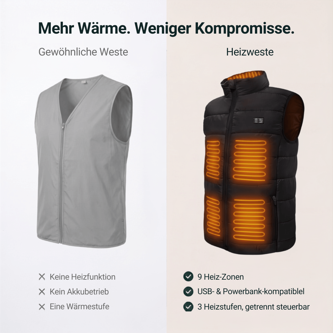 Beheizte Weste mit 9 Heizzonen für Powerbank – Ansicht 10