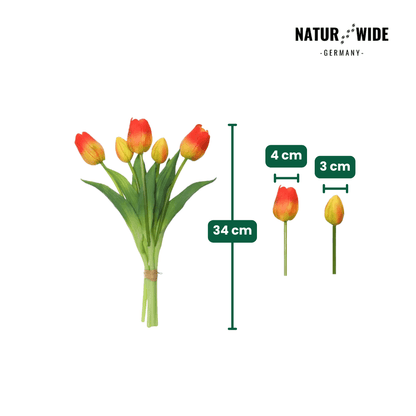Künstliche Tulpen im 5er-Bund, täuschend echt – Ansicht 19