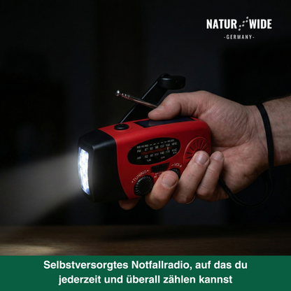 Notfallradio mit Kurbel, Solar & Powerbank – Ansicht 12