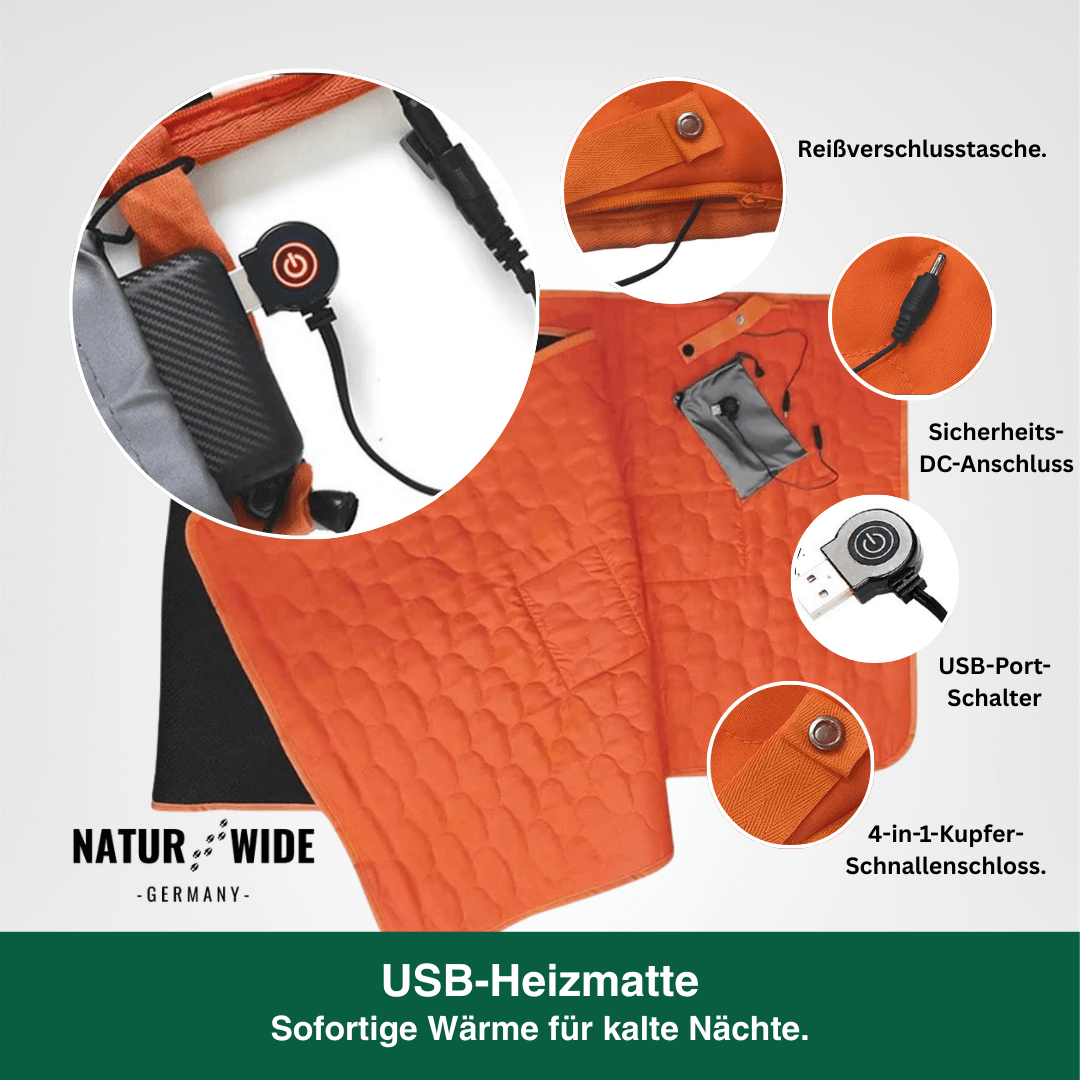 Beheizbare Isomatte USB mit 5 Heizzonen – Ansicht 7