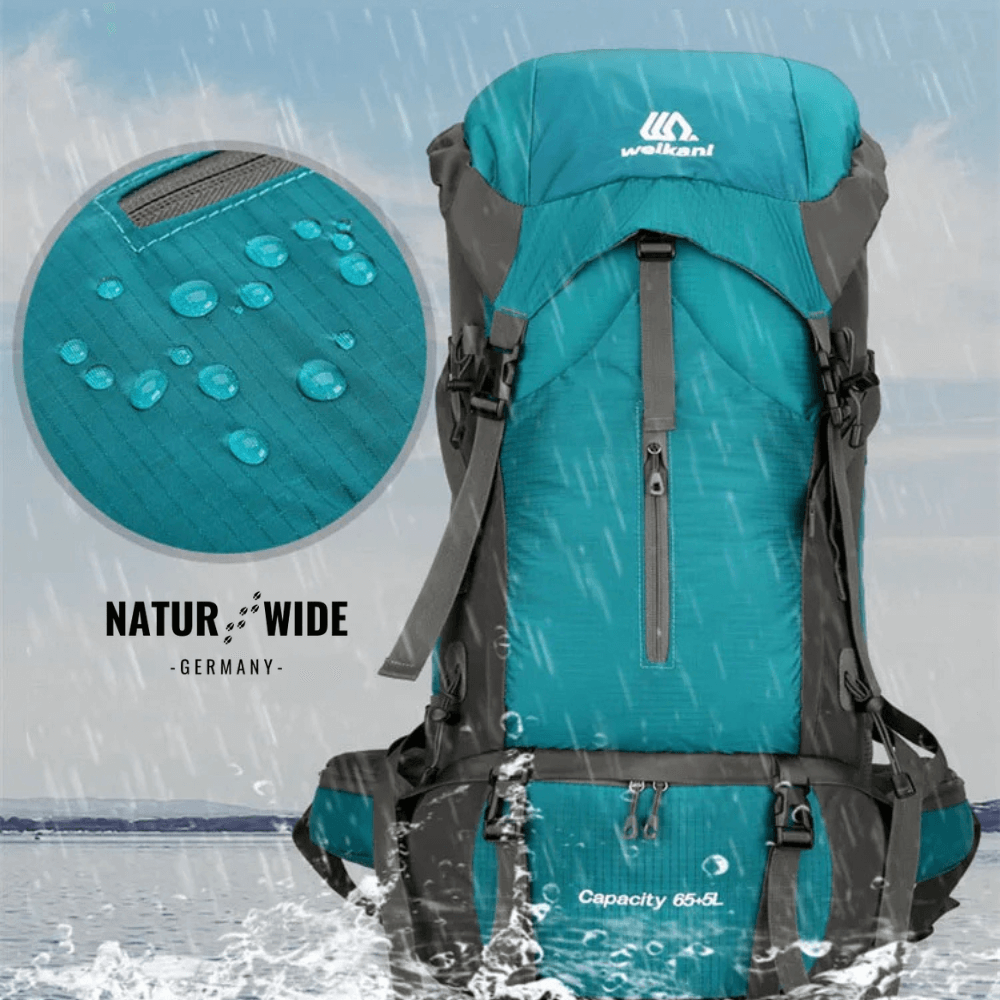 Trekkingrucksack 70 L mit Hüftgurt & Mesh-Rücken – Ansicht 10