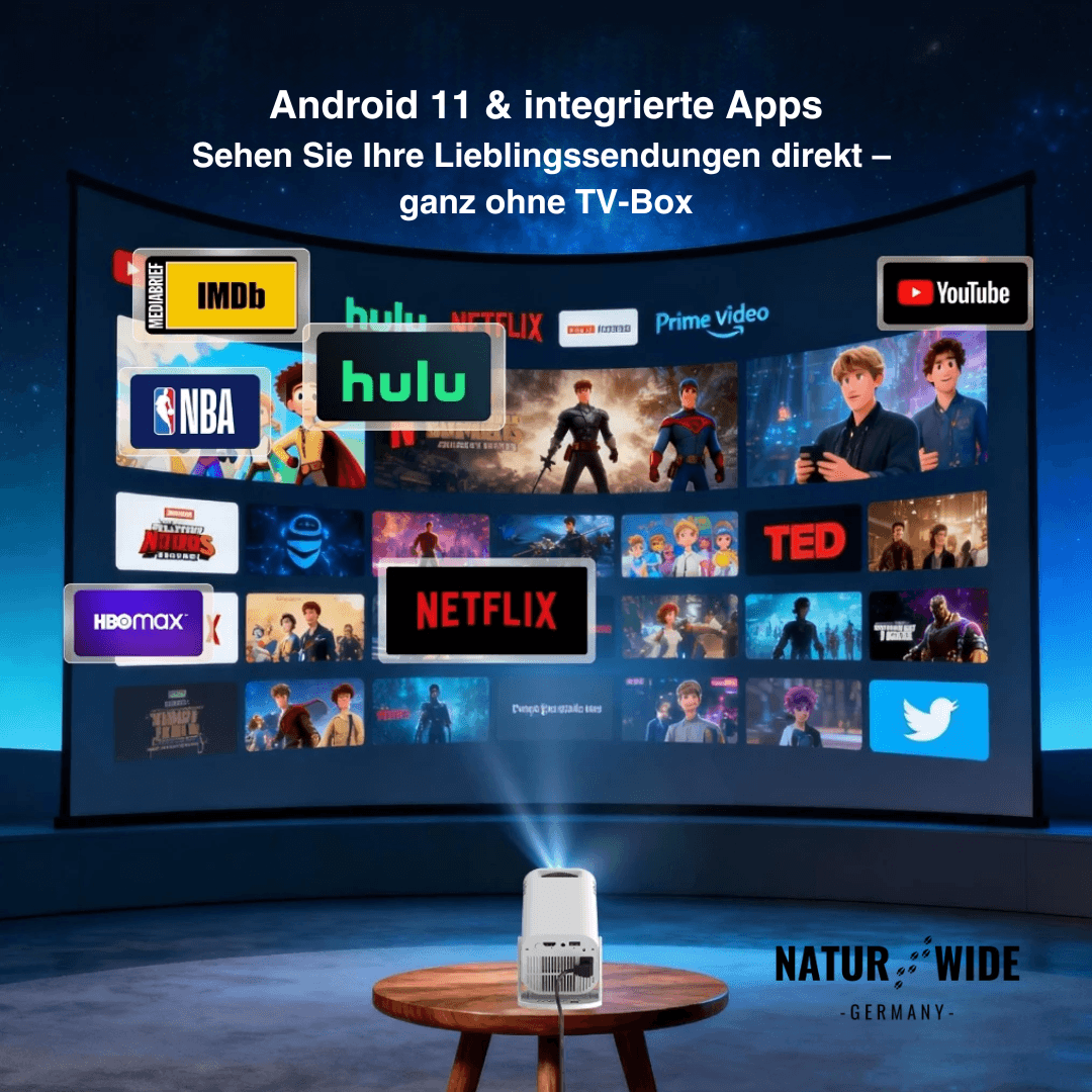Mini-Beamer mit WLAN, Bluetooth & Android – Ansicht 4