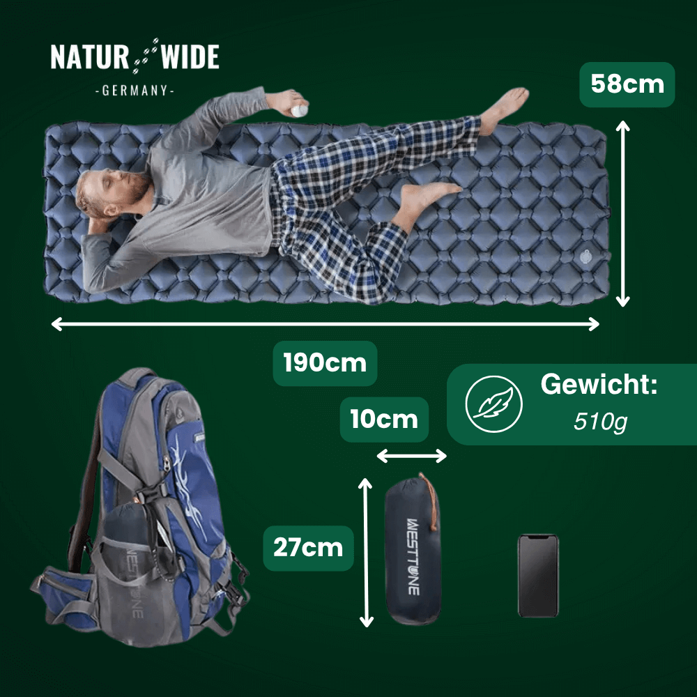 Ultraleichte Isomatte ohne Kopfteil, 550 g – Ansicht 7