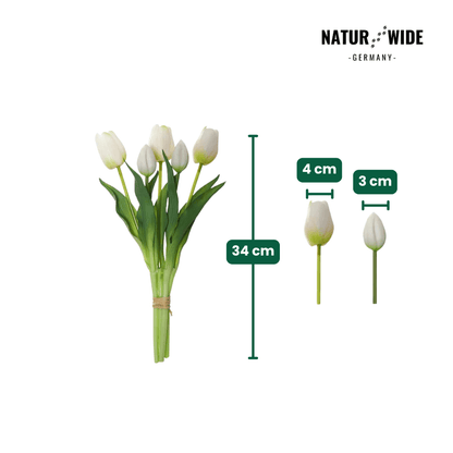 Künstliche Tulpen im 5er-Bund, täuschend echt – Ansicht 18