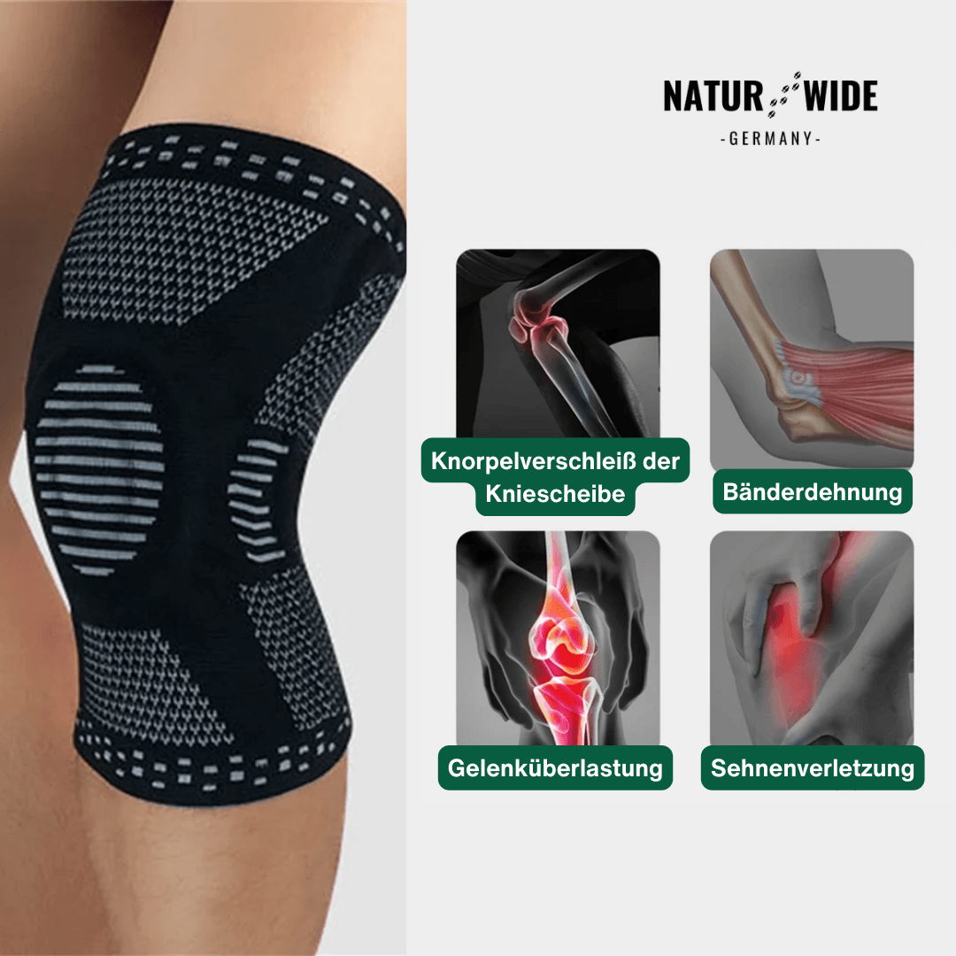 Gestrickte Kniebandage mit Silikonring, M–XL – Ansicht 6
