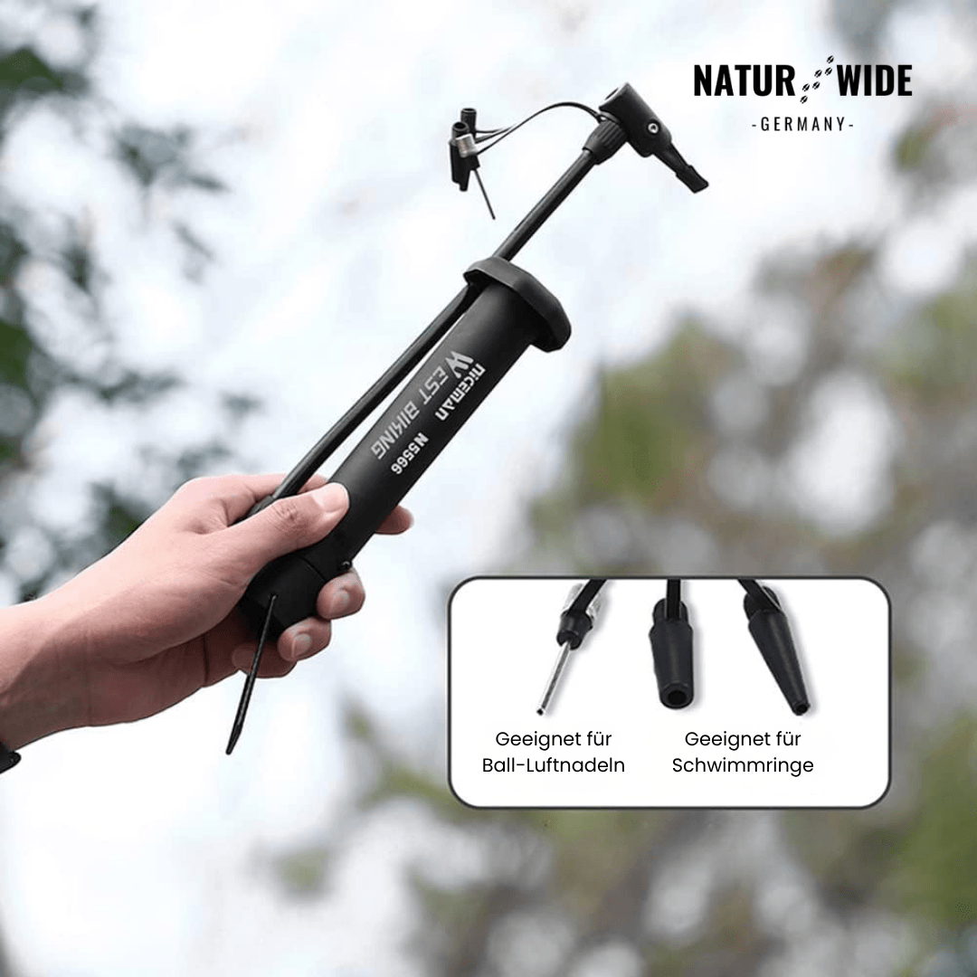 Mini-Standpumpe für Fahrrad & Ball, 5,5 bar – Ansicht 8