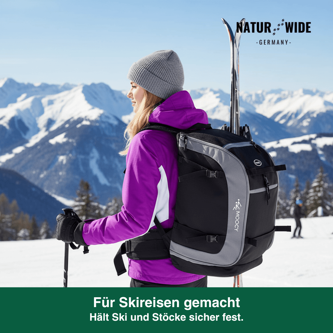 Skischuh-Rucksack 65 L für Stiefel, Helm & Ski – Ansicht 4