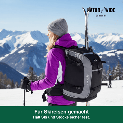Skischuh-Rucksack 65 L für Stiefel, Helm & Ski – Ansicht 4