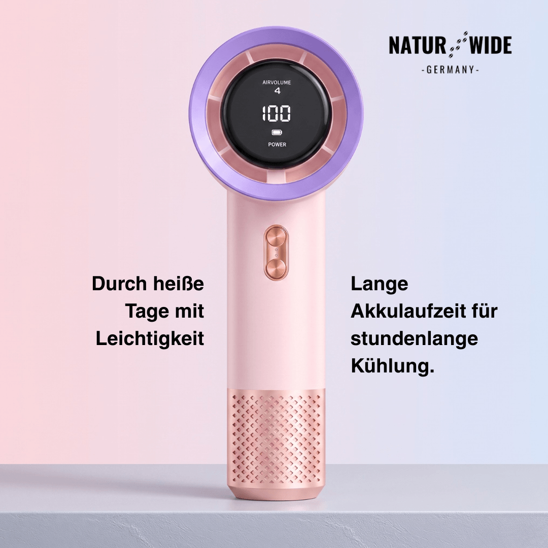 Hand-Ventilator mit 199 Stufen und USB-C – Ansicht 6