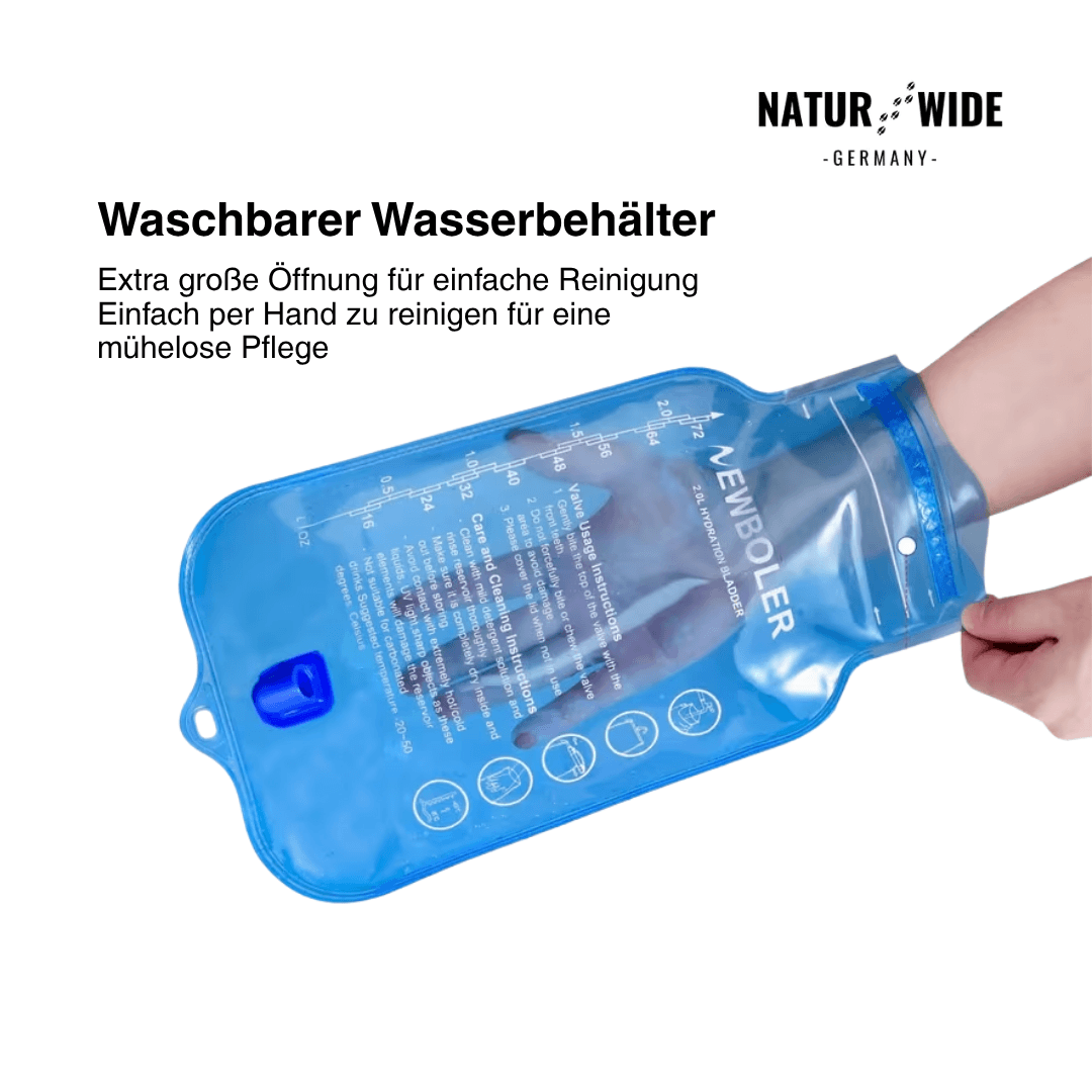 Trinkblase 1,5 / 2 / 3 L, BPA-frei, mit Schlauch – Ansicht 4