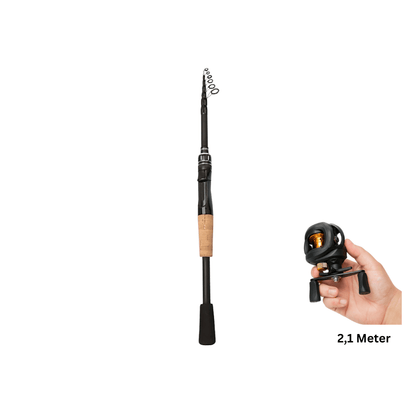 Teleskop-Angelrute aus Carbon, 1,5–2,4 m – Ansicht 19