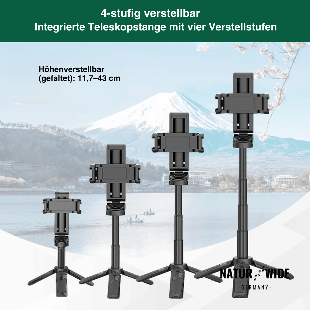 Mini-Selfie-Stick mit Stativ & Fernauslöser – Ansicht 5