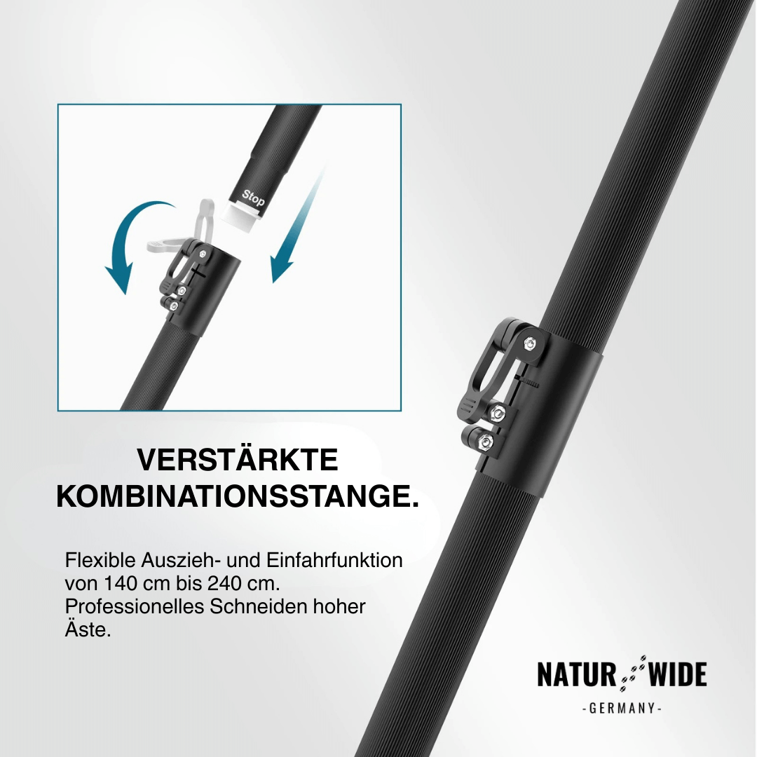 Akku-Hochentaster 4-in-1 mit Astschere, 2,4 m – Ansicht 12