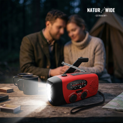 Notfallradio mit Kurbel, Solar & Powerbank – Ansicht 14