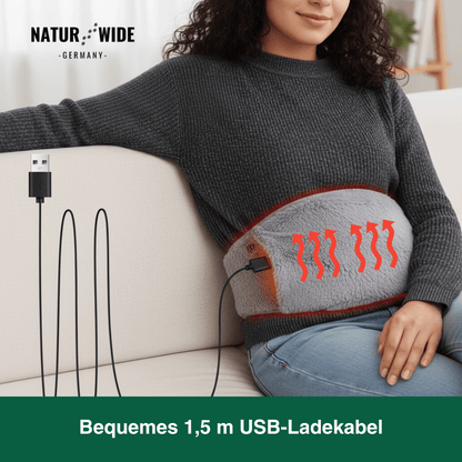 USB-Wärmegürtel mit 3 Heizstufen, 105 cm lang – Ansicht 2
