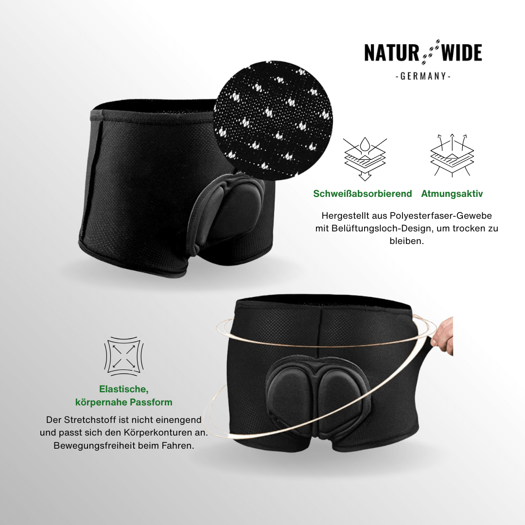Gepolsterte Radunterhose Herren, 4D-Gelpolster – Ansicht 3
