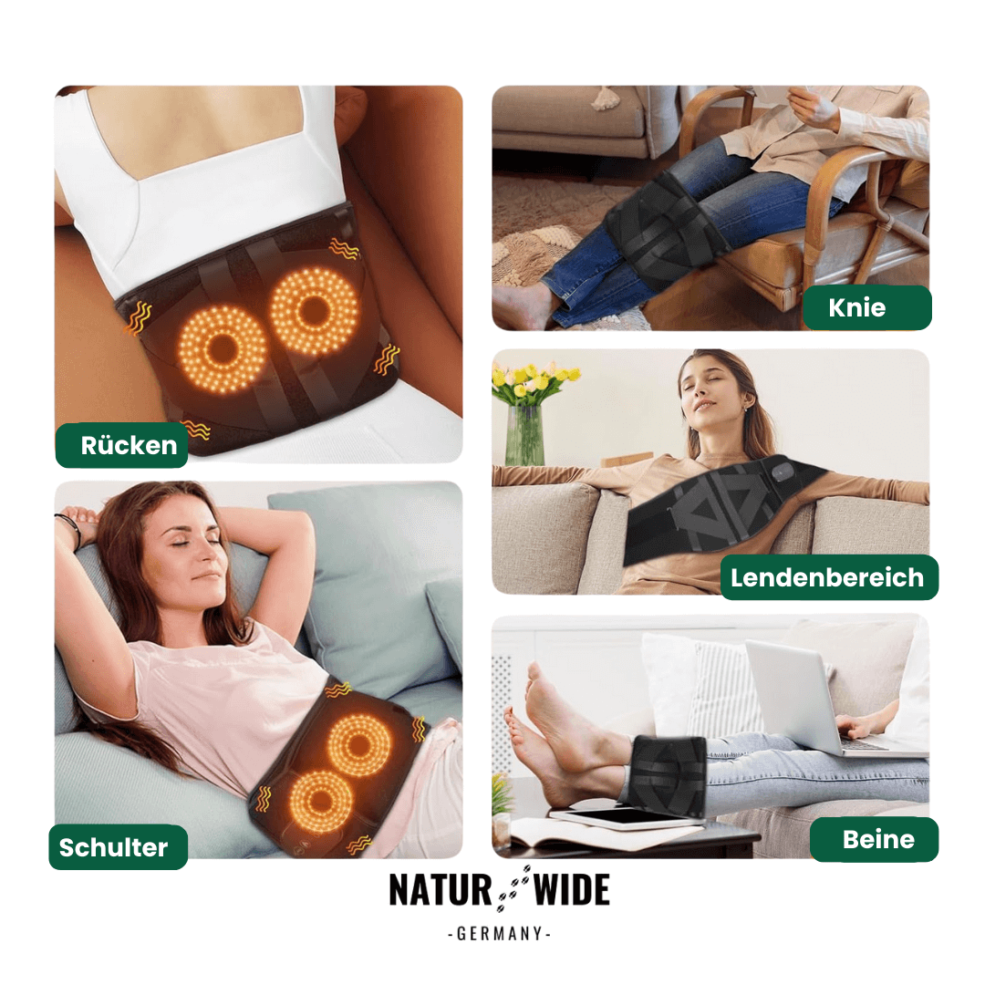 Massagegürtel mit Wärme, Vibration und Rotlicht – Ansicht 4