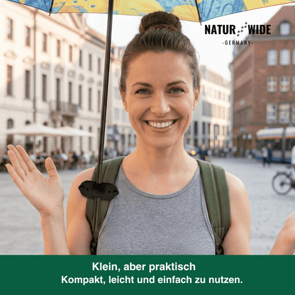 Regenschirmhalter für den Rucksackgurt – Ansicht 2