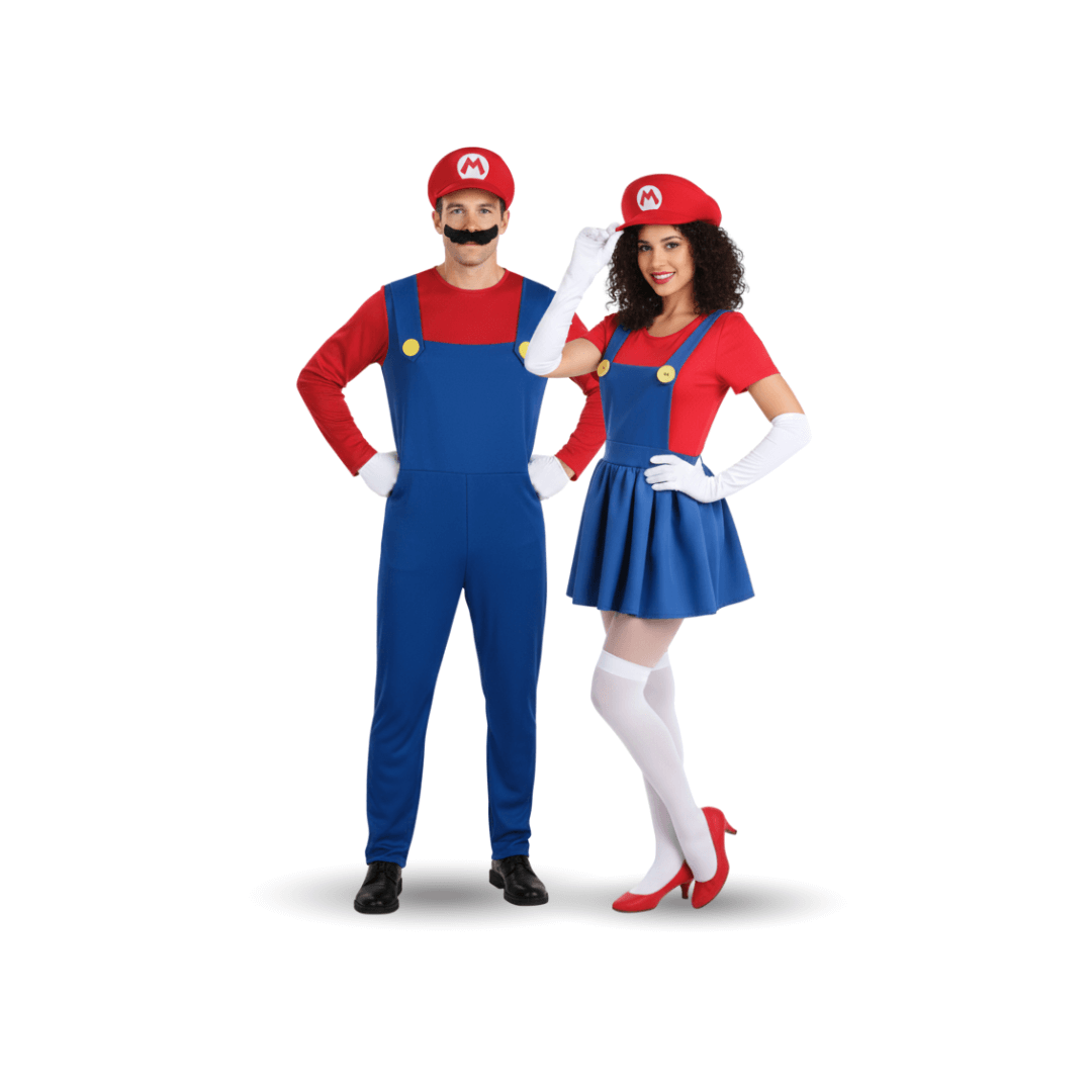 Klempner-Kostüm Rot & Grün: Overall oder Kleid