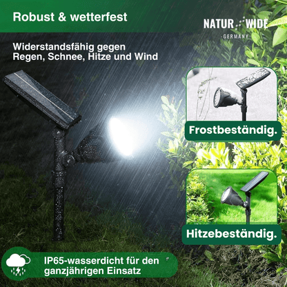Solar-Gartenstrahler 2er-Set, IP65, verstellbar – Ansicht 3