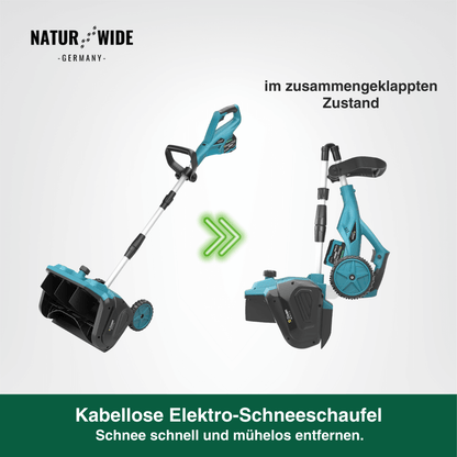 Akku-Schneefräse 3500 W, bürstenlos, mit Rädern – Ansicht 5