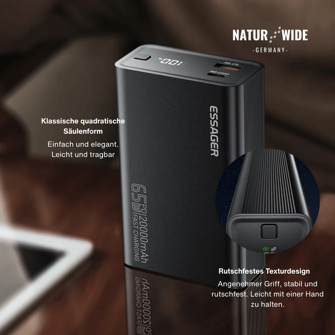 Powerbank 20.000 mAh mit 65 W USB-C PD – Ansicht 10