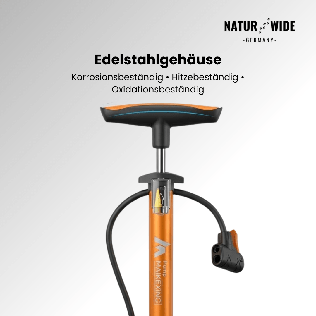 Fahrradpumpe 11 bar mit Manometer, alle Ventile – Ansicht 11