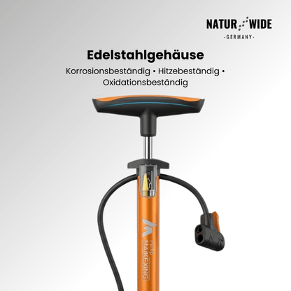 Fahrradpumpe 11 bar mit Manometer, alle Ventile – Ansicht 11