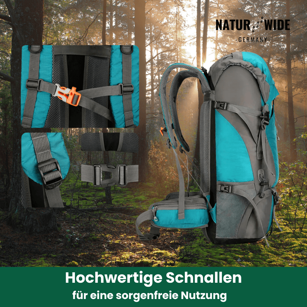 Trekkingrucksack 70 L mit Hüftgurt & Mesh-Rücken – Ansicht 5
