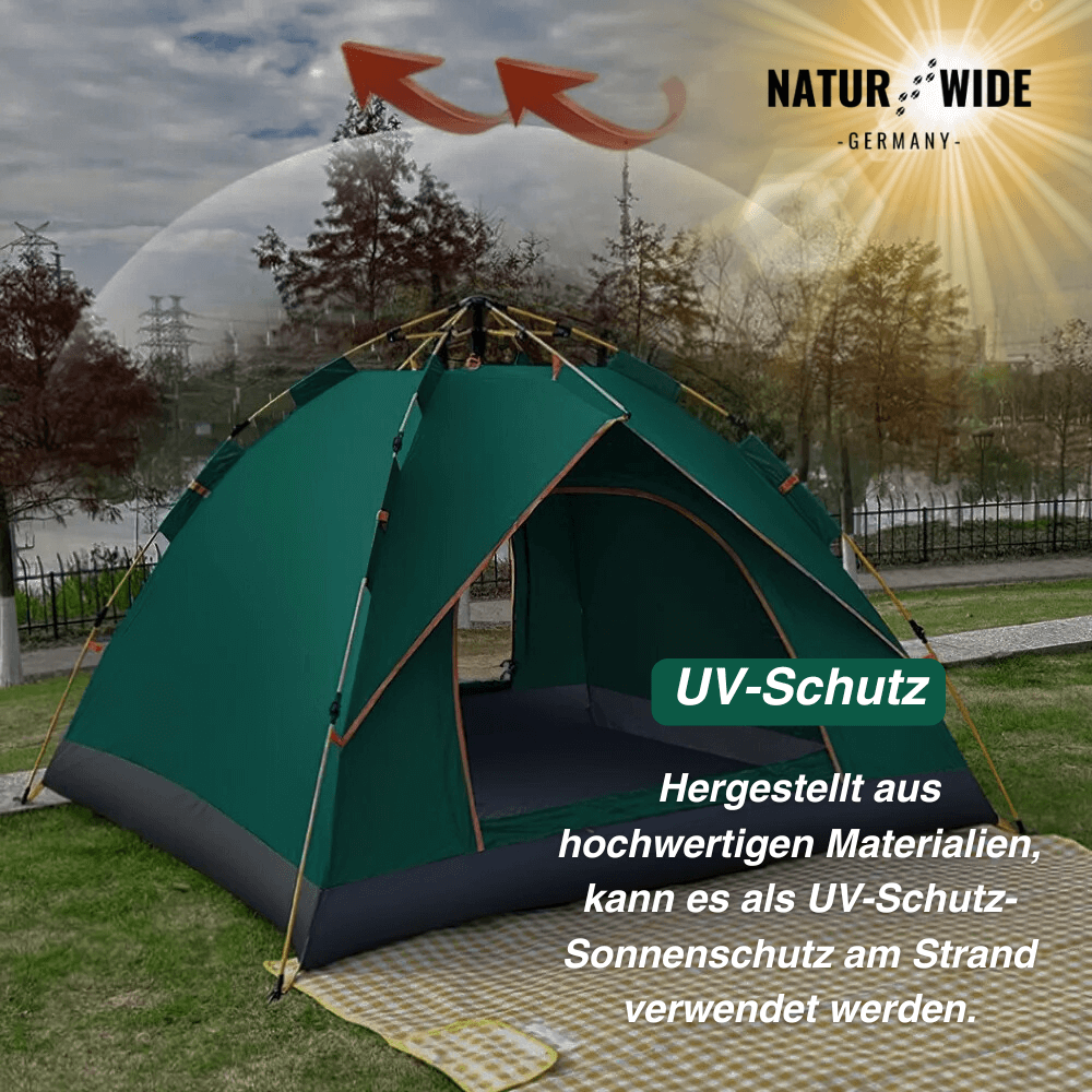 Pop-up-Zelt mit Sekundenaufbau für 1–3 Personen – Ansicht 2