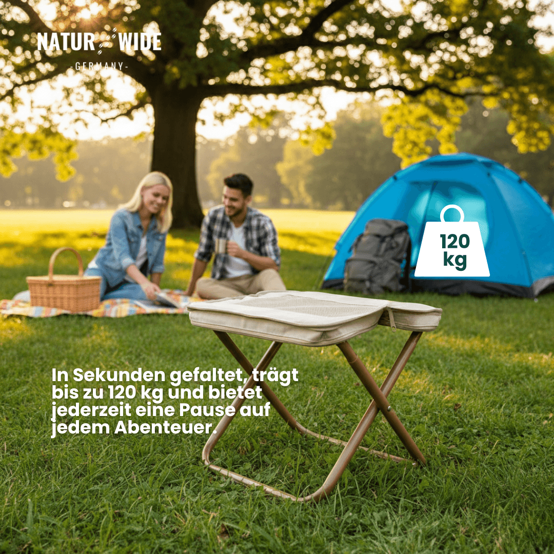 Faltbarer Campingstuhl, 0,9 kg, bis 120 kg – Ansicht 6