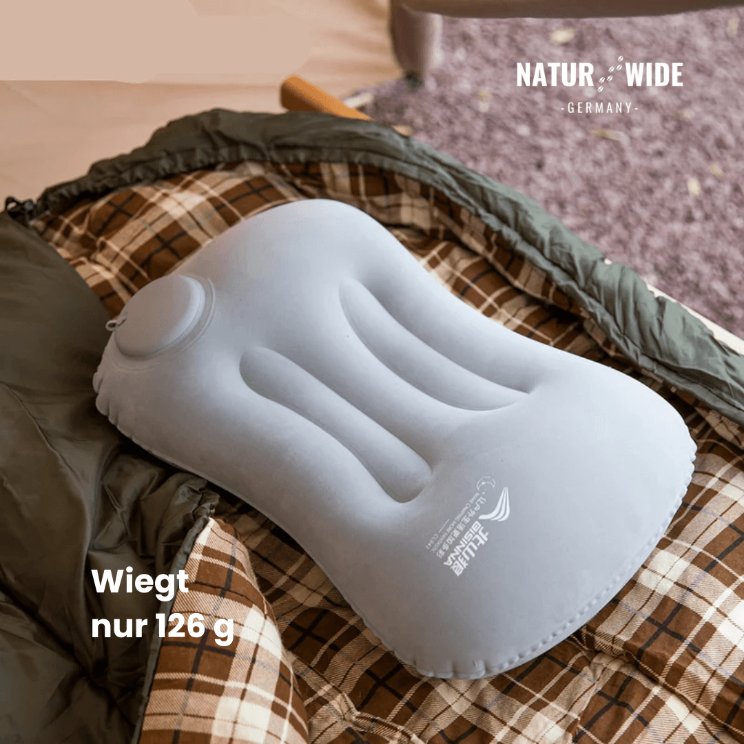 Aufblasbares Reisekissen mit integrierter Pumpe – Ansicht 10