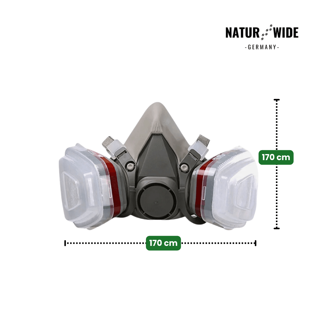 Halbmaske mit Filterpatronen & Schutzbrille – Ansicht 12