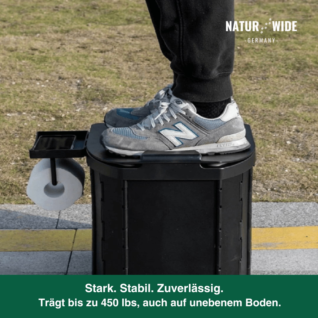 Faltbare Campingtoilette bis 200 kg, 1,85 kg – Ansicht 4