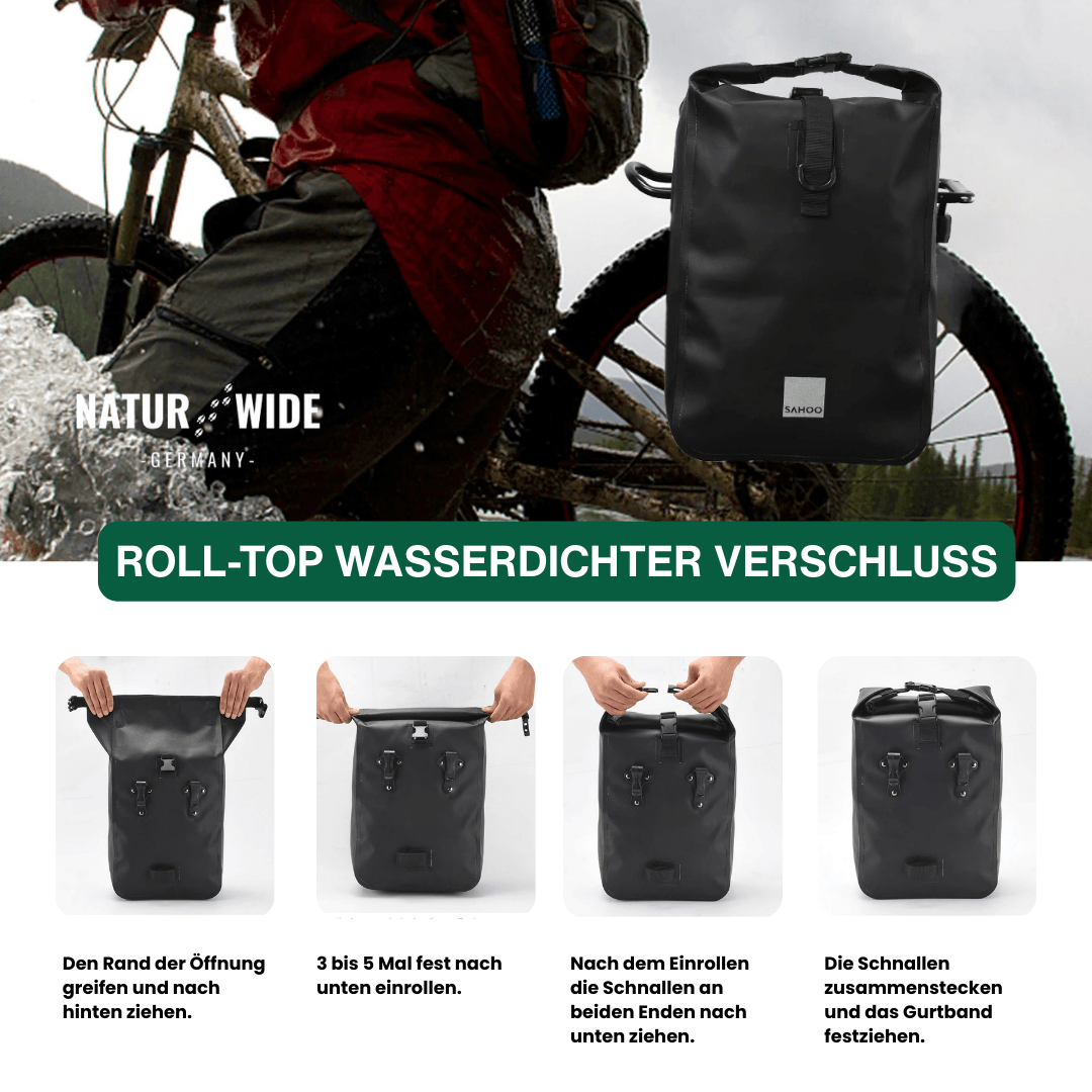 Fahrrad-Packtasche 10 L mit Rollverschluss – Ansicht 2