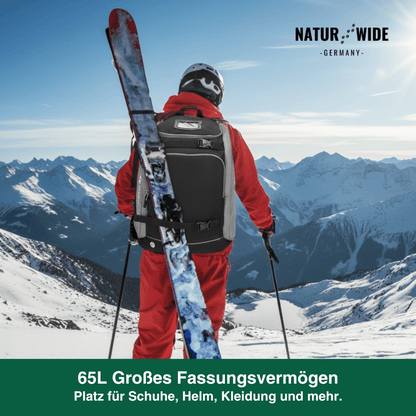 Skischuh-Rucksack 65 L für Stiefel, Helm & Ski – Ansicht 6
