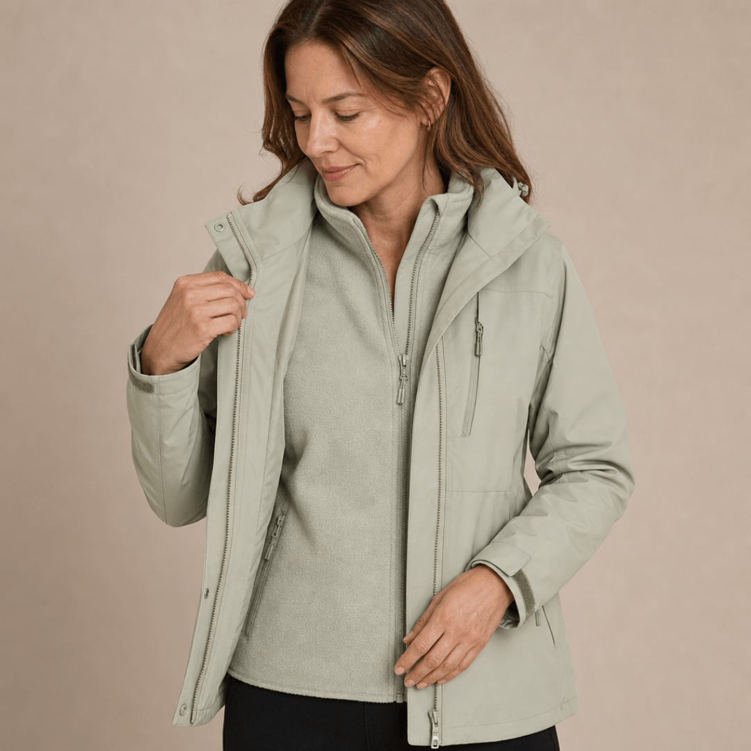 Damen Regenjacke 2-in-1 mit Fleece-Innenjacke – Ansicht 12