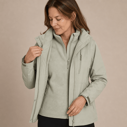 Damen Regenjacke 2-in-1 mit Fleece-Innenjacke – Ansicht 12